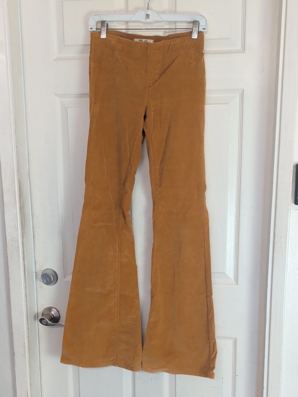 Free People We The Free Corduroy Flare Pants Boho Retro High Rise Elastic Waist